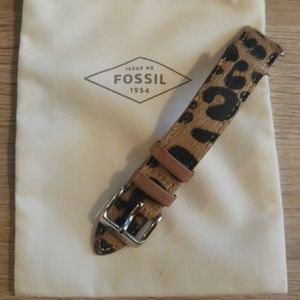 8mm Animal Print Fossil Watch Strap 